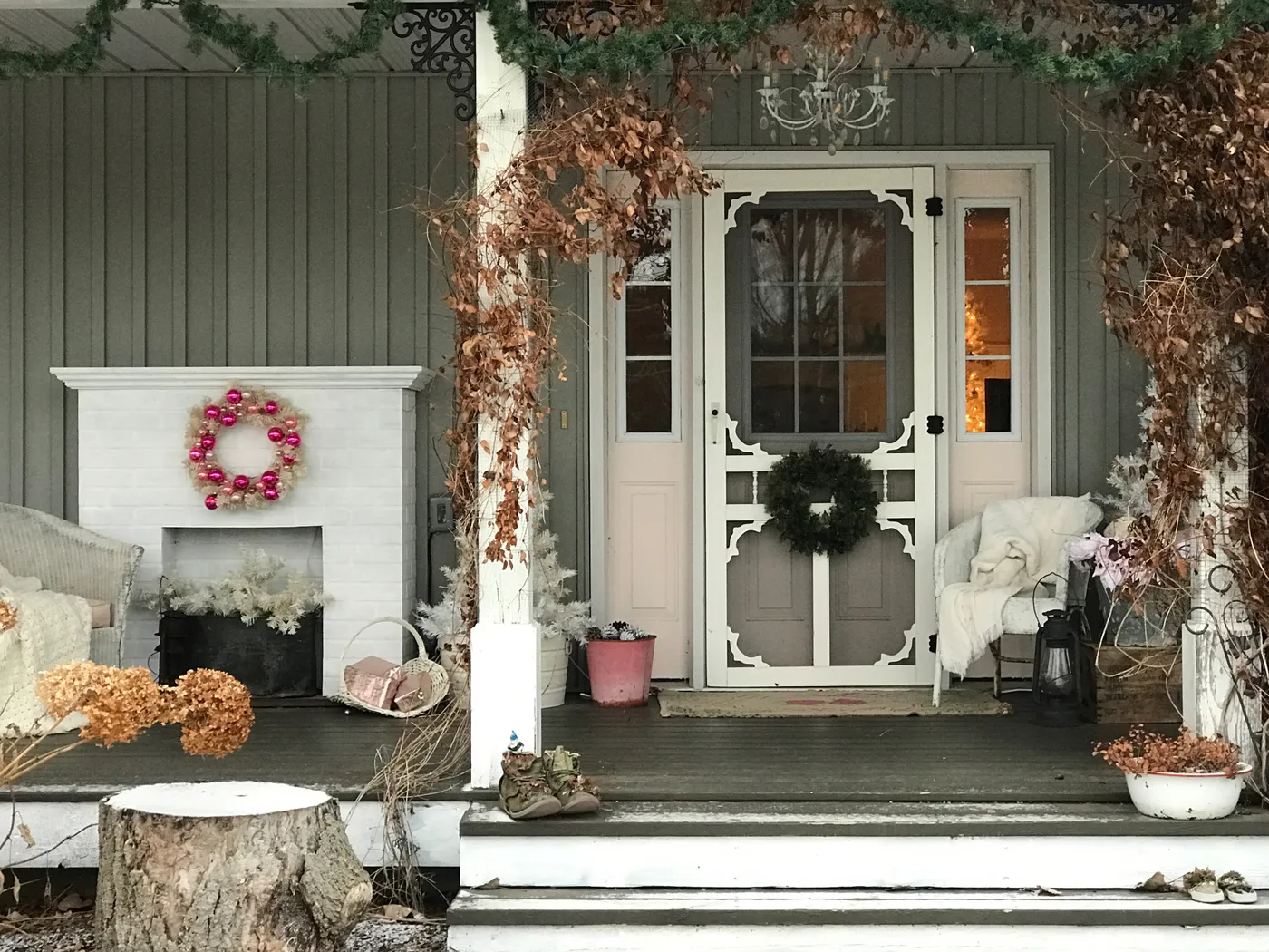 Winter Porch – The Hydrangea Farmhouse
