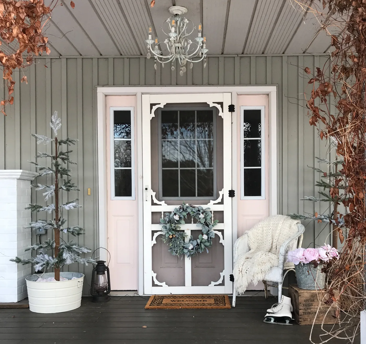 Winter Porch – The Hydrangea Farmhouse