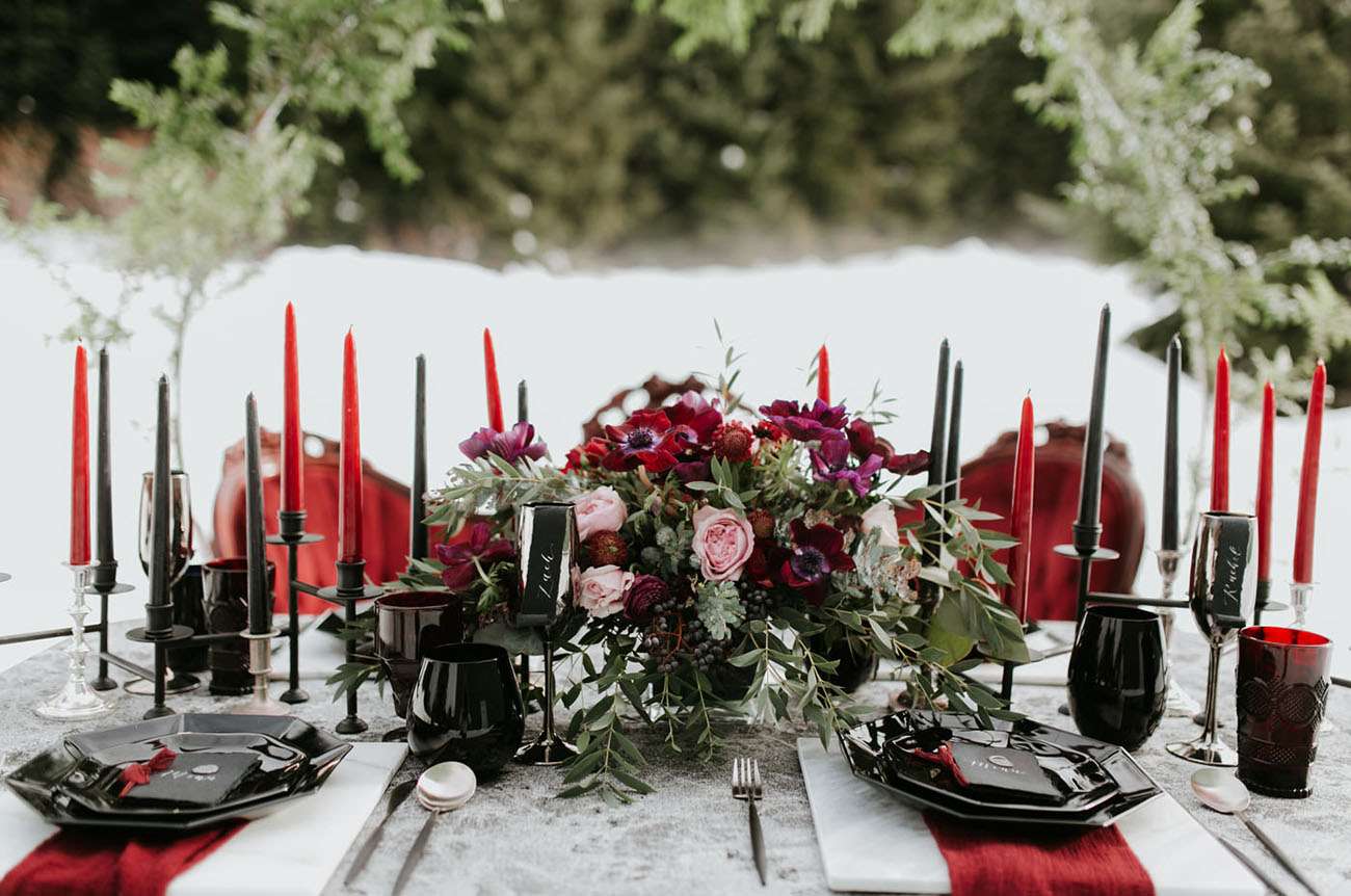 Winter Wedding Red Wedding Centerpieces Table Décor Winter Wedding  Centerpiece Ideas TableclothsFactory