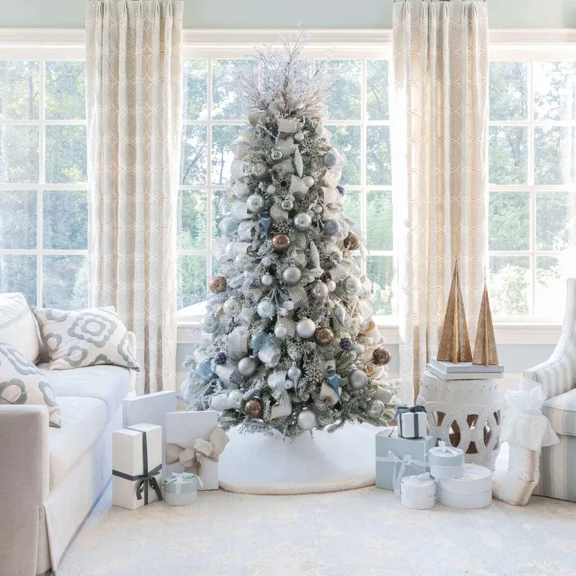 Winter Wonderland 15-Piece Glass Ornament Set (Blue and Gray) -  christmasjungle.com