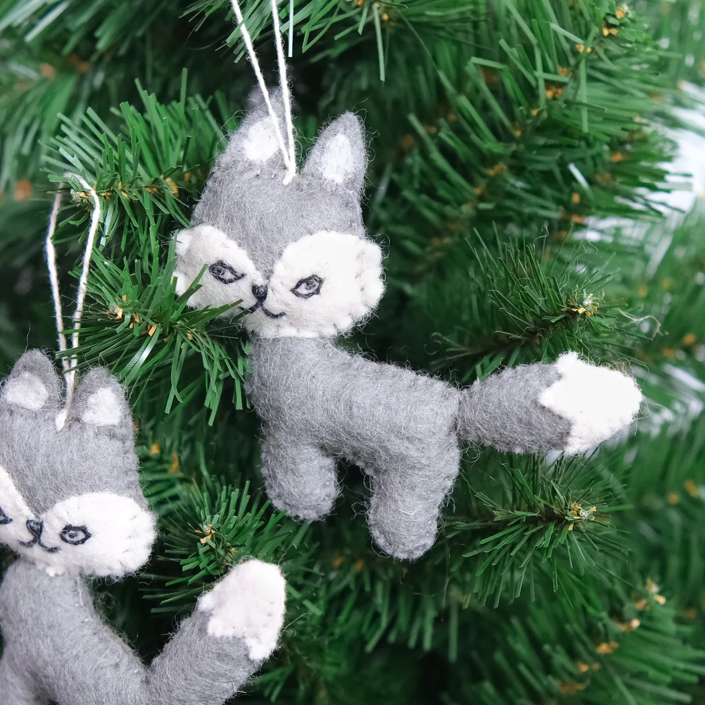 Woodland Felted Wool Ornaments Handmade Felt Fox Ornament Wool Christmas  Tree Decoration – Karmanepalcrafts