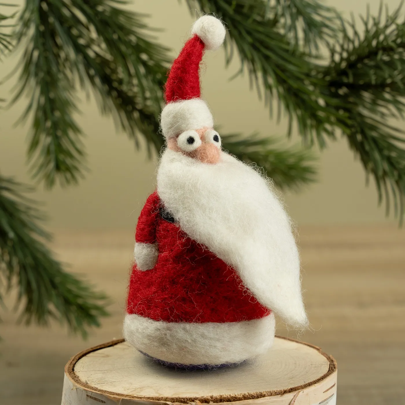Wool Felt Tree Ornaments Santa Ornament Handmade Wool Christmas Tree  Decoration Woolbuddy