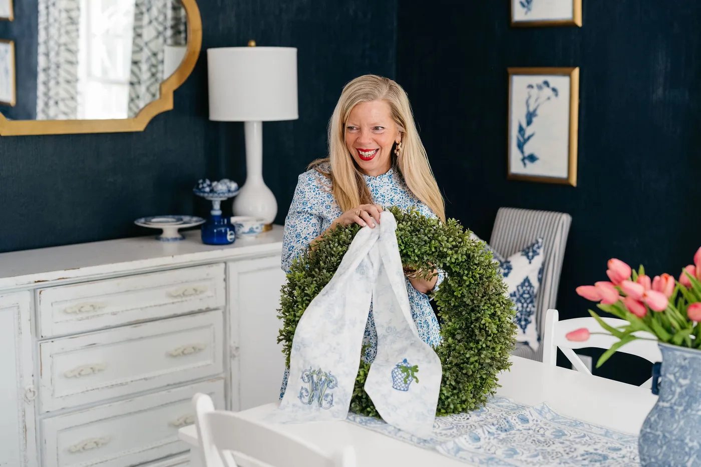 Wreath Sash With Free Monogram – Thistlewood & Co