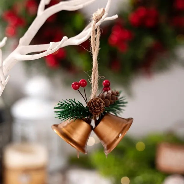 Yhmxh Christmas Bells Ornaments, White Red Gold Large Christmas Jingle Bell  for Christmas Tree, 3.15 Inches Christmas Tree Iron Bells Pendants  Christmas Craft Bells for Xmas Holiday Party Decoration